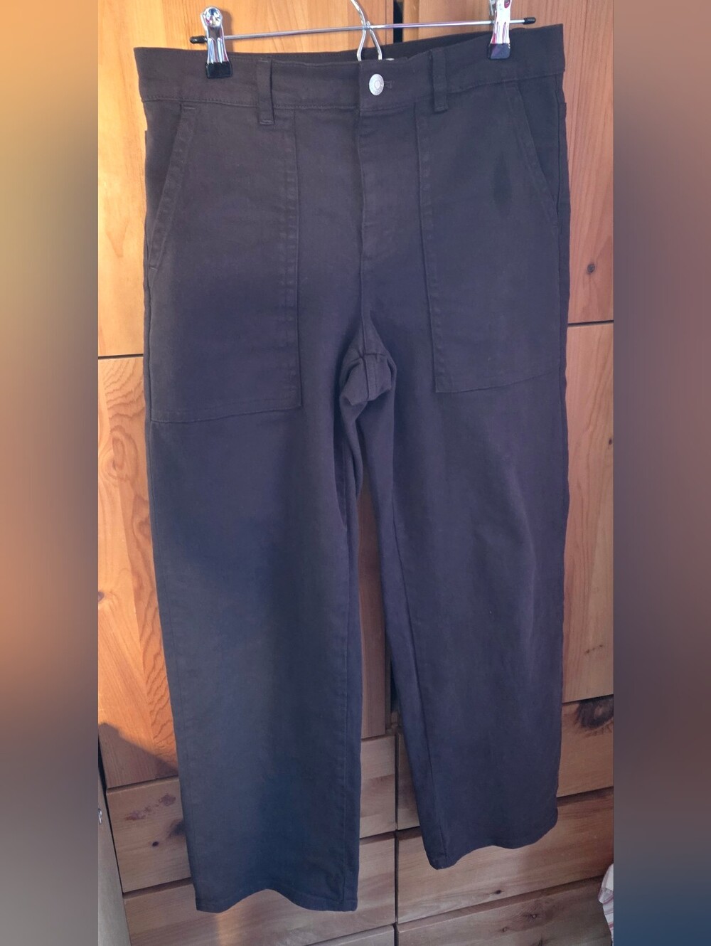 Everlane Women's Dark Brown Wide Leg Organic Cotton Jeans Size 8R